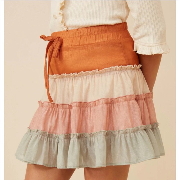 Hayden Other - Hayden Color blocked Tiered Skirt *NEW WITH TAGS*
